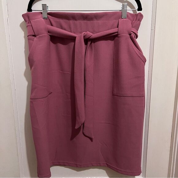 Maze Rose Colored Grocery Bag Skirt Womens 2x - Picture 3 of 8
